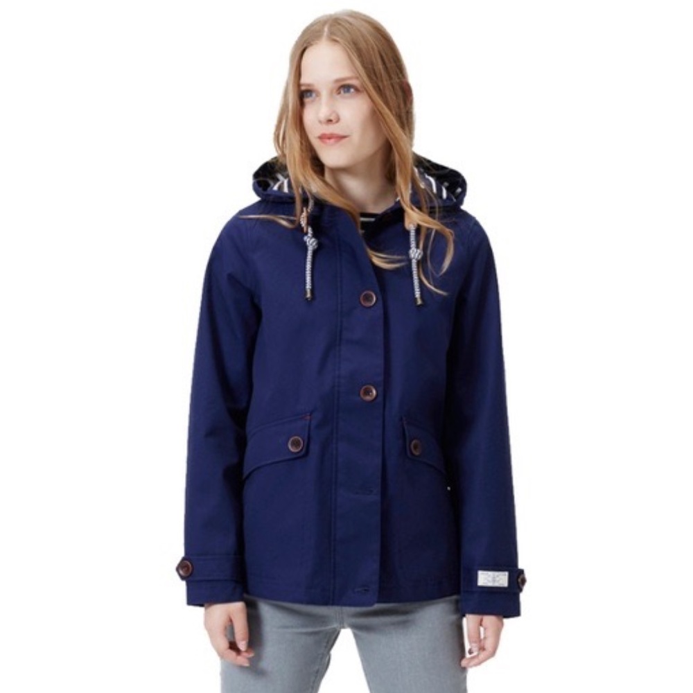 Joules Right as Rain Coast Waterproof Coat. - US Sz 6 Navy